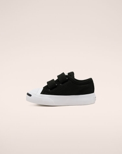 Converse Easy-On Jack Purcell Lány Rövidszárú Fekete/Fehér | MSVEBQD-HU